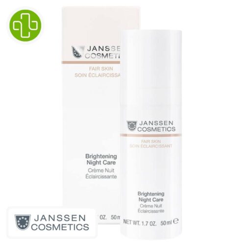 Produit de la marque Janssen Cosmetics Crème Nuit Éclaircissante - 50ml sur un fond blanc avec un logo Parachezvous celui de de la marque Janssen Cosmetics