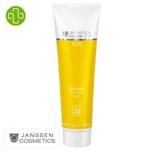 Produit de la marque Janssen Cosmetics Écran Solaire Invisible Spf30 - 150ml sur un fond blanc avec un logo Parachezvous celui de de la marque Janssen Cosmetics