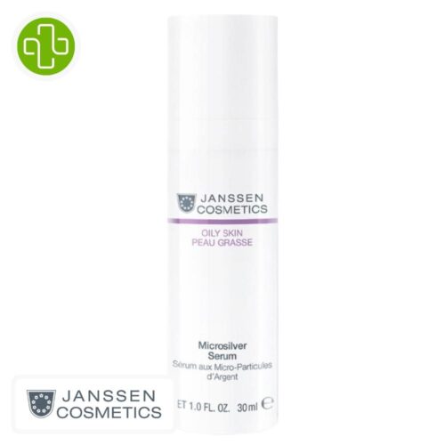 Produit de la marque Janssen Cosmetics Sérum aux Micro-Particules d'Argent - 30ml sur un fond blanc avec un logo Parachezvous celui de de la marque Janssen Cosmetics