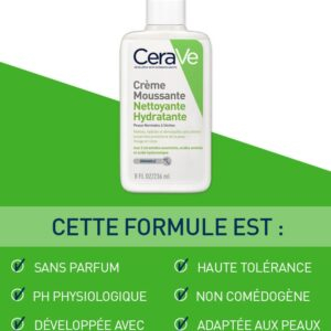 Cerave Creme Moussante Nettoyante Hydratante Peau Normale A Seche 236ml 3
