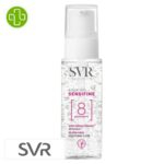 Produit de la marque SVR Sensifine 8 Aqua-Gel Désaltérant Apaisant – 40ml sur un fond blanc avec un logo Parachezvous et celui de de la marque SVR