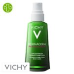 Produit de la marque Vichy Normaderm Phytosolution Soin Quotidien Purifiant Double Correction - 50ml sur un fond blanc avec un logo Parachezvous et celui de de la marque Vichy