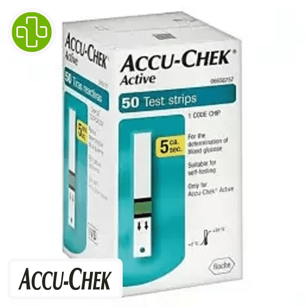 Accu Chek Active Bandelettes Test De Glycemie 50u