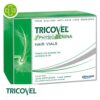 Produit de la marque Tricovel PhysioGenina Ampoules Protectrices & Revitalisantes - 10x3.5ml sur un fond blanc avec un logo Parachezvous et celui de de la marque Tricovel