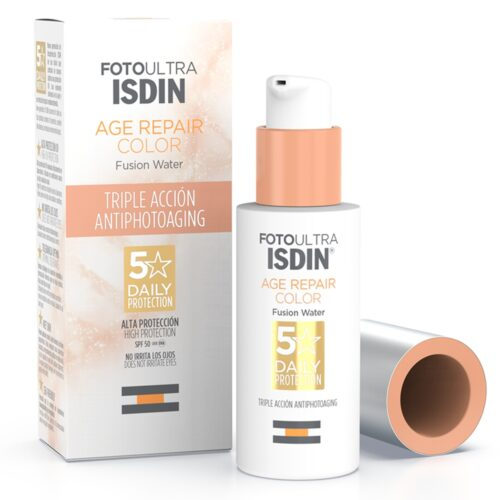 Isdin Fotoultra Age Repair Color Fusion Water Solaire Teinte Anti Age Spf50 50ml 4