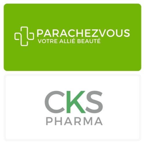 Logo de la marque cks maroc et celui de la parapharmacie en ligne parachezvous