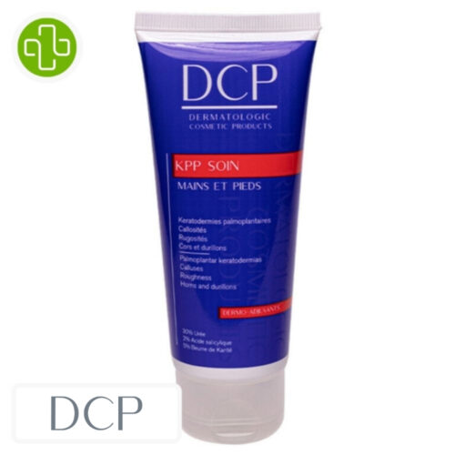 Produit de la marque DCP KPP Soin Mains & Pieds – 100ml sur un fond blanc avec un logo Parachezvous et celui de de la marque DCP