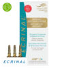 Produit de la marque Ecrinal Ampoules Cheveux Fortifiantes - 8 Ampoules sur un fond blanc avec un logo Parachezvous et celui de de la marque Ecrinal