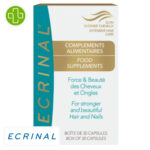 Produit de la marque Ecrinal Complément Alimentaire Cheveux - 30 Capsules sur un fond blanc avec un logo Parachezvous et celui de de la marque Ecrinal