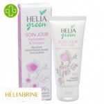 Produit de la marque Héliabrine Helia Green Soin de Jour Hydratation & Douceur - 50ml sur un fond blanc avec un logo Parachezvous et celui de de la marque Héliabrine