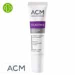 Produit de la marque ACM Cicastim S Gel Silicone Apaisant - 15ml sur un fond blanc avec un logo Parachezvous et celui de de la marque ACM