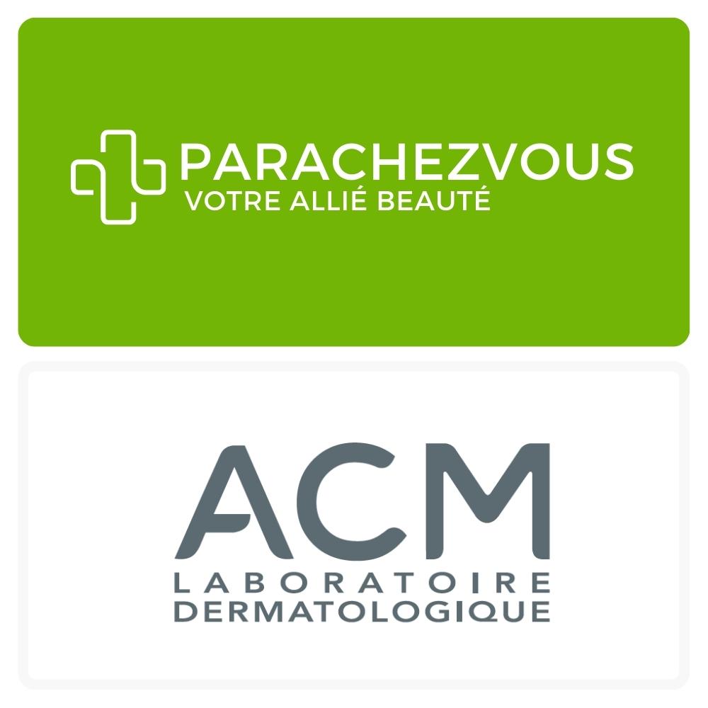 Logo de la marque acm maroc et celui de la parapharmacie en ligne parachezvous