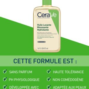 Cerave Huile Lavante Moussante Hydratante Peau Normale A Tres Seche 473ml 8