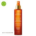 Produit de la marque Esthederm Huile Solaire Protectrice Soleil Fort - 150ml sur un fond blanc avec un logo Parachezvous celui de de la marque Esthederm