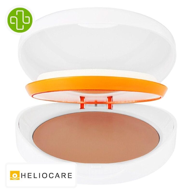 Produit de la marque heliocare ultra compact color solaire fair oil-free spf50 - 10g sur un fond blanc avec un logo parachezvous et celui de de la marque heliocare