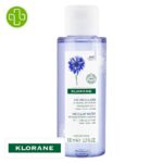 Produit de la marque Klorane Bleuet Bio Eau Micellaire Démaquillante - 100ml sur un fond blanc avec un logo Parachezvous et celui de de la marque klorane