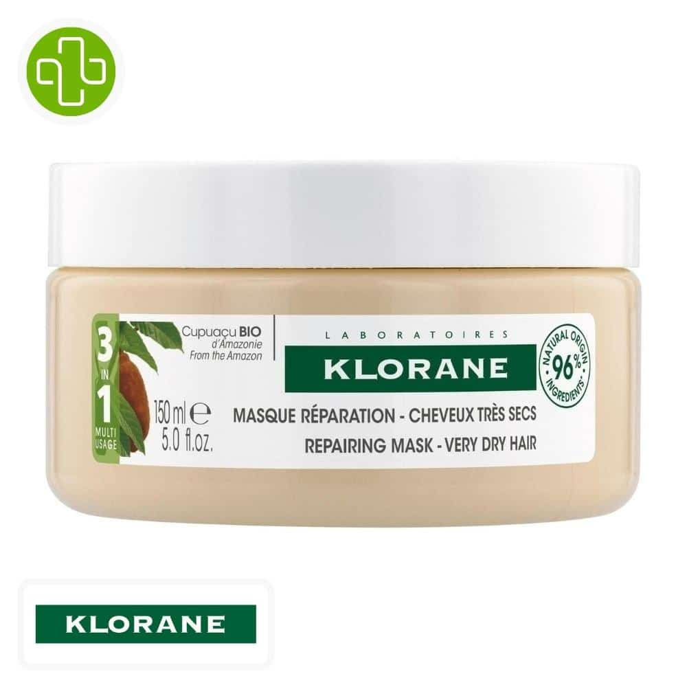 🕒 Klorane Cupuaçu Bio Masque Réparation Cheveux Très Secs – 150ml