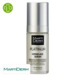 Produit de la marque Marti Derm Platinum Krono-Age Serum Anti-Rides Raffermissant - 30ml sur un fond blanc avec un logo Parachezvous et celui de de la marque Marti Derm