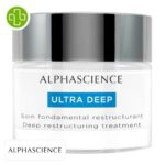 Produit de la marque Alphascience Ultra Deep Crème Anti-Âge Restructurante - 50ml sur un fond blanc avec un logo Parachezvous et celui de de la marque Alphascience