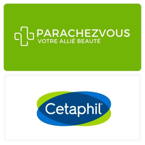 Logo de la marque cetaphil maroc et celui de la parapharmacie en ligne parachezvous