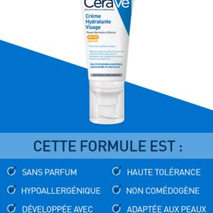 Cerave Creme Hydratante Visage Peau Normale A Seche Spf50 52ml 6