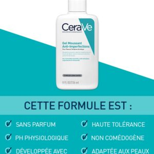 Cerave Gel Moussant Nettoyant Anti Imperfections Peau A Tendance Acneique 236ml 6