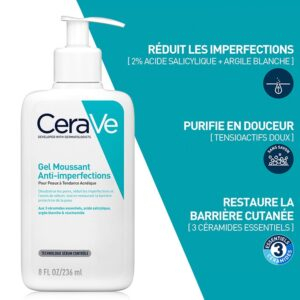 Cerave Gel Moussant Nettoyant Anti Imperfections Peau A Tendance Acneique 236ml 8