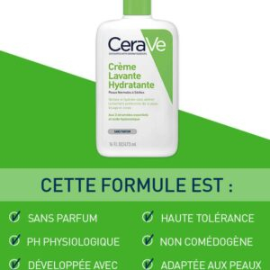 Cerave Creme Lavante Hydratante Peau Normale A Seche 236ml 4