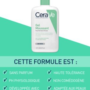 Cerave Gel Moussant Nettoyant Peau Normale A Grasse 236ml 8