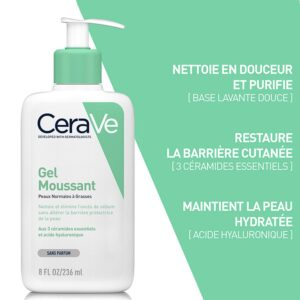 Cerave Gel Moussant Nettoyant Peau Normale A Grasse 236ml 9