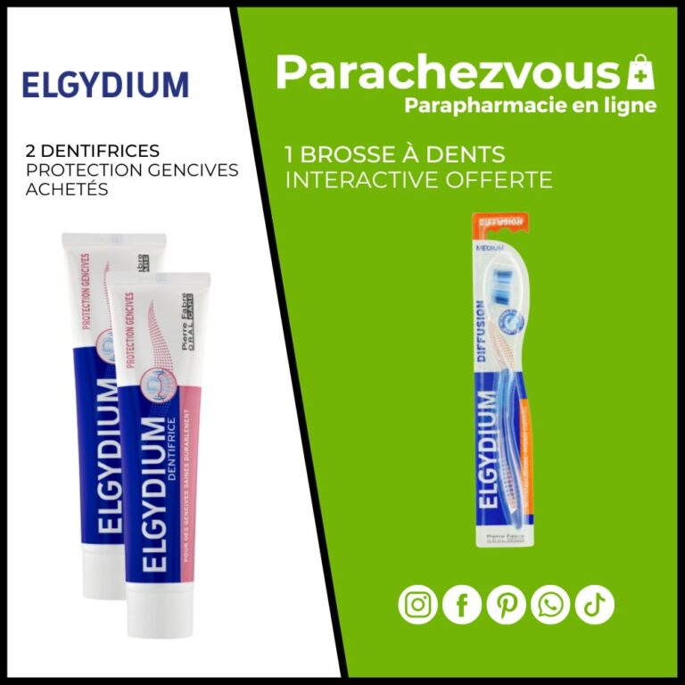 🎁 2 elgydium dentifrices protection gencives achetés = 1 elgydium brosse à dents interactive offerte