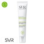 Produit de la marque SVR Sebiaclear Active Gel Correcteur Intensif Boutons Points Noirs Anti-Marques – 40ml sur un fond blanc avec un logo Parachezvous et celui de de la marque SVR