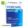 Produit de la marque Arkopharma Forcapil Fortifiant Cheveux & Ongles Force, Vitalité, Brillance - 60 Gélules sur un fond blanc avec un logo Parachezvous et celui de de la marque Arkopharma