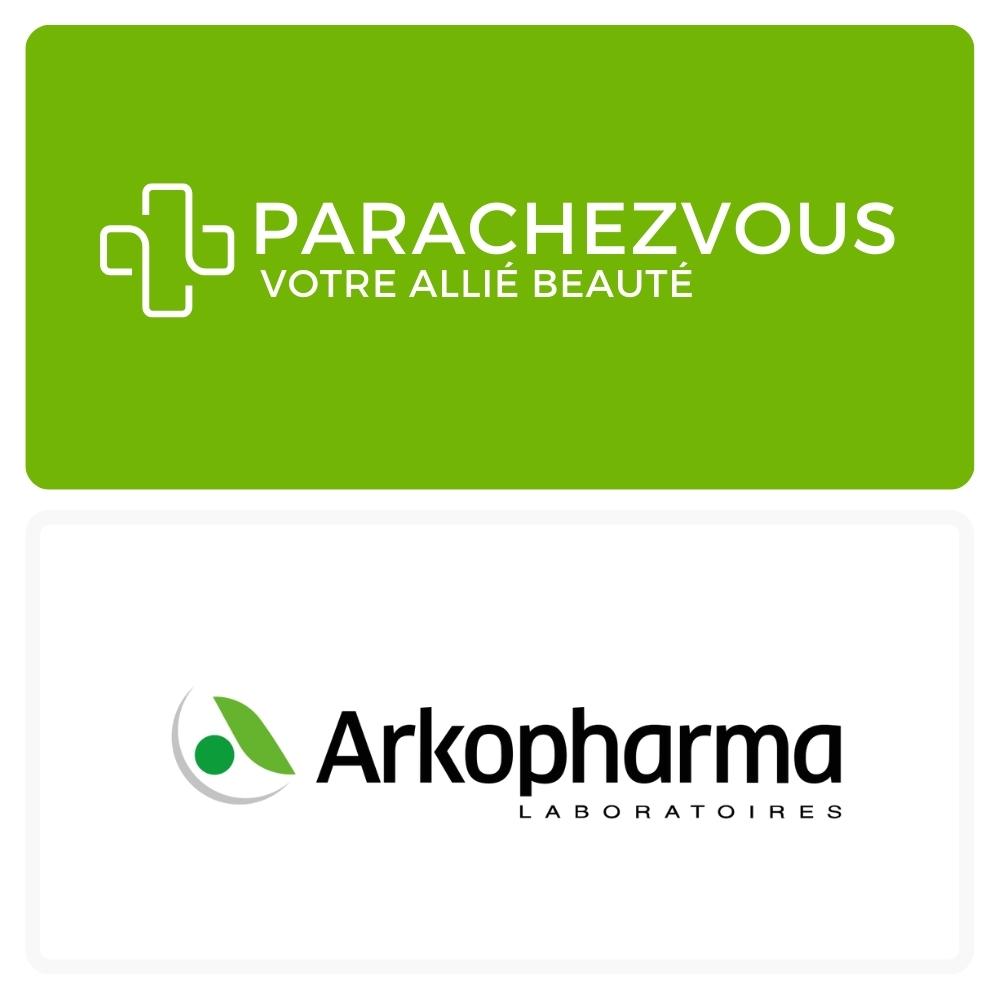 Logo de la marque arkopharma maroc et celui de la parapharmacie en ligne parachezvous