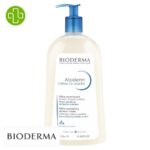 Produit de la marque Bioderma Atoderm Crème de Douche Ultra-Nourrissante - 1L sur un fond blanc avec un logo Parachezvous et celui de de la marque Bioderma
