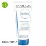 Produit de la marque Bioderma Atoderm Crème de Douche Ultra-Nourrissante - 200ml sur un fond blanc avec un logo Parachezvous et celui de de la marque Bioderma