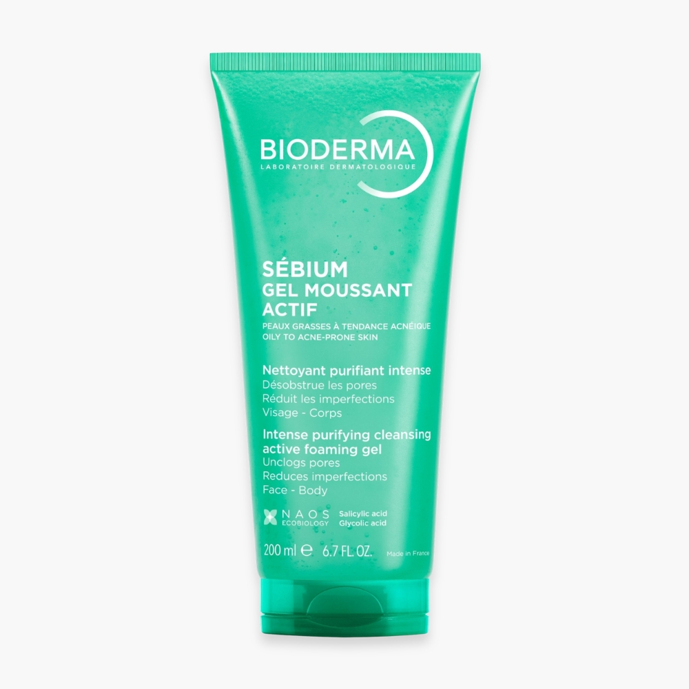 Bioderma Sebium Gel Moussant Actif Nettoyant Purifiant Intense 200ml 3