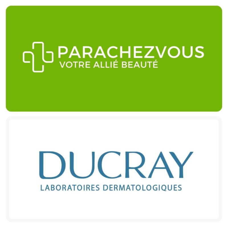 Logo de la marque ducray maroc et celui de la parapharmacie en ligne parachezvous