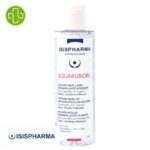 Produit de la marque Isispharma Ruboril-Aqua Solution Micellaire Démaquillante Apaisante – 250ml sur un fond blanc avec un logo Parachezvous et celui de de la marque Isispharma