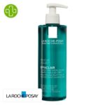 Produit de la marque La Roche-Posay Effaclar Gel Purifiant Micro-Peeling Nettoyant – 400ml sur un fond blanc avec un logo Parachezvous et celui de de la marque La Roche-Posay