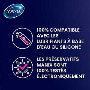 Manix Preservatif Xtra Pleasure Double Extase Nervure Forme Stimulante 2u 2