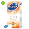 Produit de la marque Manix Zero Préservatifs Excitation Imperceptible le Plus Fin - 12 unités sur un fond blanc avec un logo Parachezvous et celui de de la marque Manix