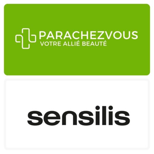Logo de la marque sensilis maroc et celui de la parapharmacie en ligne parachezvous