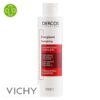 Produit de la marque Vichy Dercos Technique Shampooing Énergisant Stimulant Complément Traitements Anti-Chute - 200ml sur un fond blanc avec un logo Parachezvous et celui de de la marque Vichy