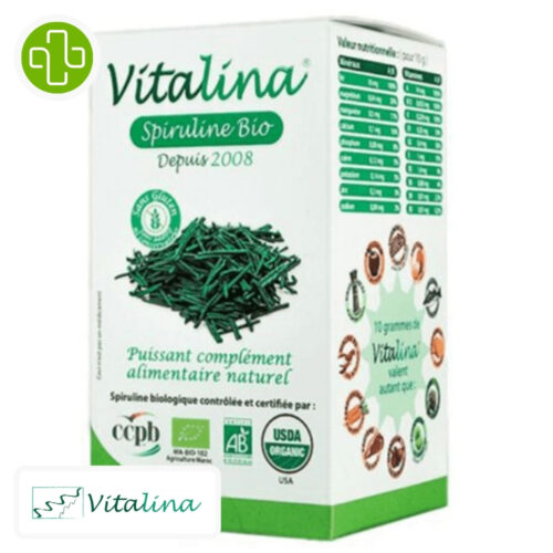 Vitalina Spiruline Bio 100% Naturelle Paillètes - 50g