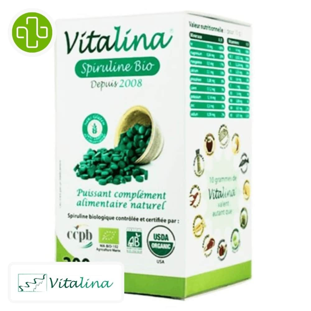 Vitalina Spiruline Bio Et Naturelle 200 Comprimes