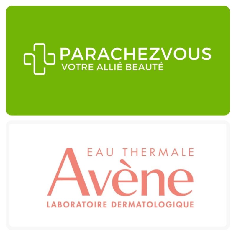Logo de la marque Avène Maroc et celui de la parapharmacie en ligne Parachezvous