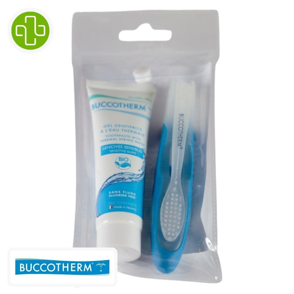 Buccotherm Kit De Voyage Gel Dentifrice A L Eau Thermale Brosse A Dents Retractable 25ml