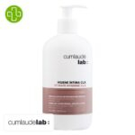 Produit de la marque Cumlaude Lab Hygiène Intime CLX Gel Actif Végétal Anti-Microbien – 500ml sur un fond blanc avec un logo Parachezvous et celui de de la marque Cumlaude Lab