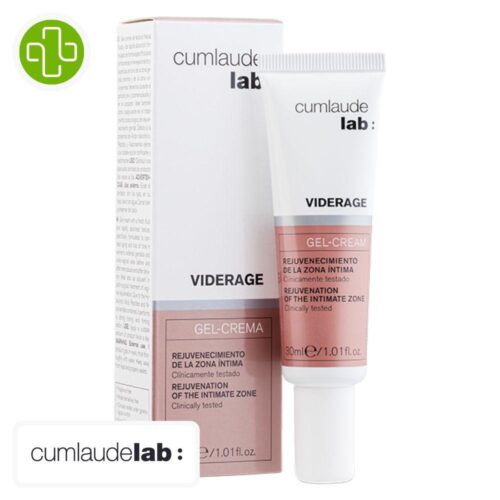 Produit de la marque Cumlaude Lab Viderage Gel-Crème Rajeunissant - 30ml sur un fond blanc avec un logo Parachezvous et celui de de la marque Cumlaude Lab